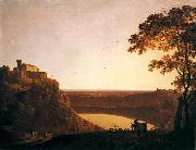 Joseph wright of derby Lake Nemi at Sunset oil painting